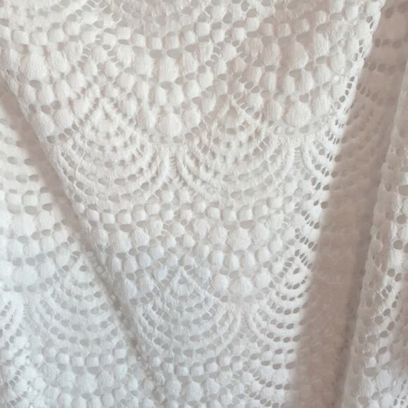 Lilly Pulitzer NEW Resort White Lexa Scalloped Shell Lace Off Shoulder Dress L - Picture 5 of 12